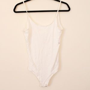 White Ribbed Body Suit - Never Worn